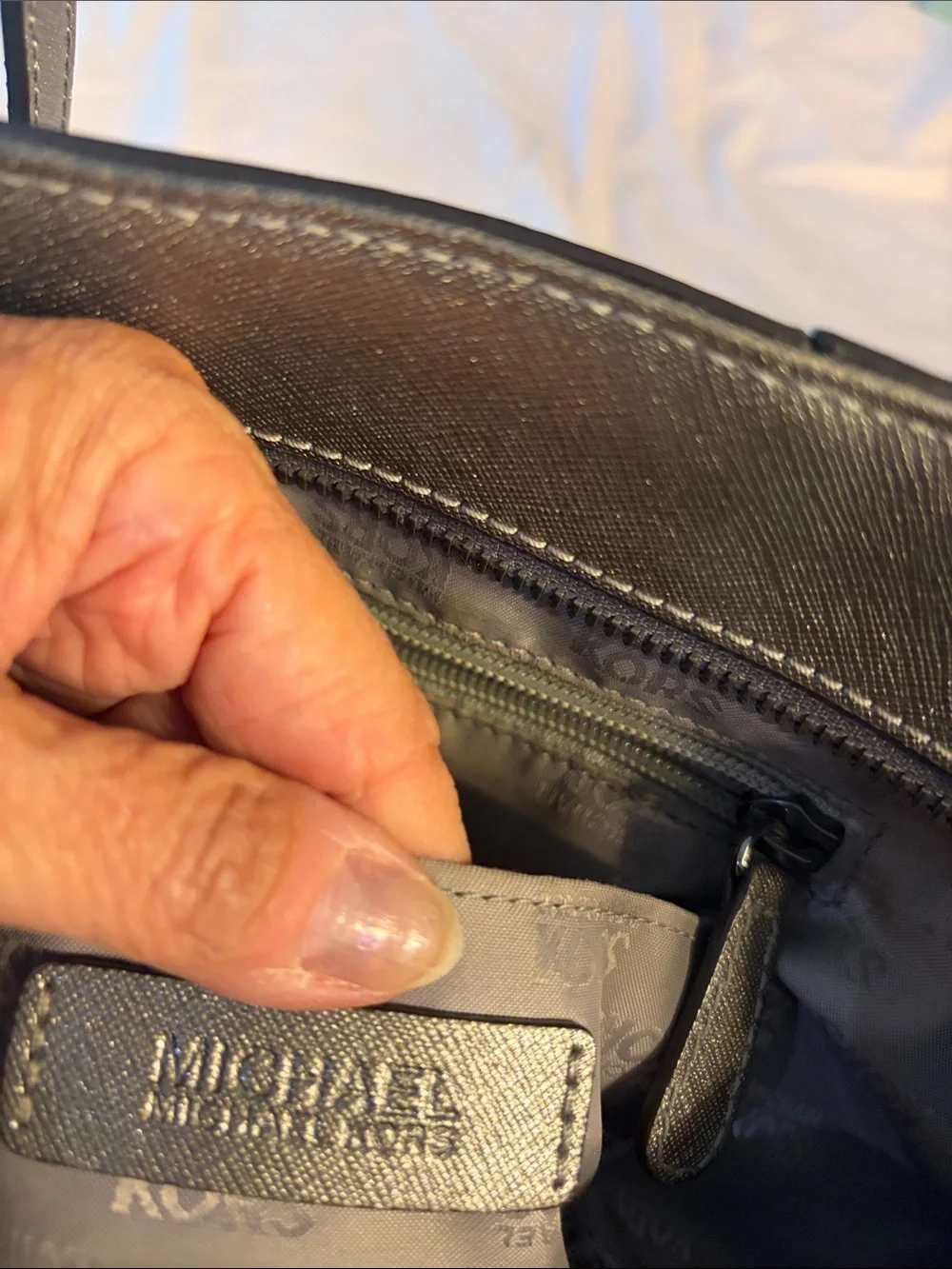 Michael Kors Metallic Bronze Studded Satchel